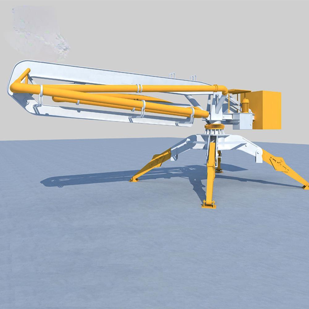 Cement Distributor Machinery Small Construction Equipment 17M Placing Radius Mobile Type Hydraulic Concrete Placing Boom